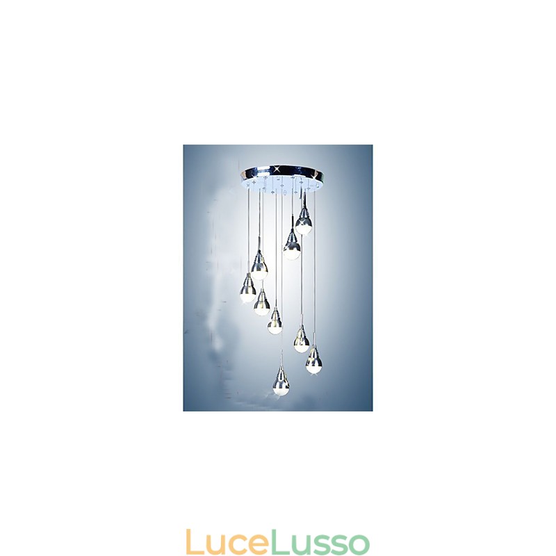 Lampade e lanterne Lampada da soffitto a 9 teste per scale