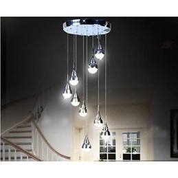 Lampade e lanterne Lampada da soffitto a 9 teste per scale
