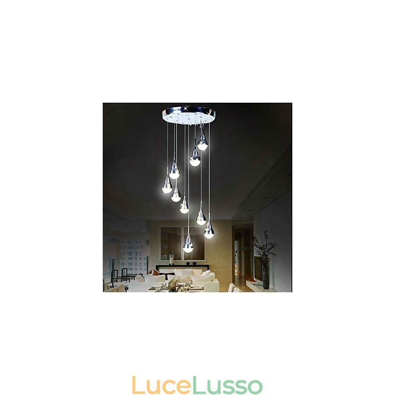 Lampade e lanterne Lampada da soffitto a 9 teste per scale