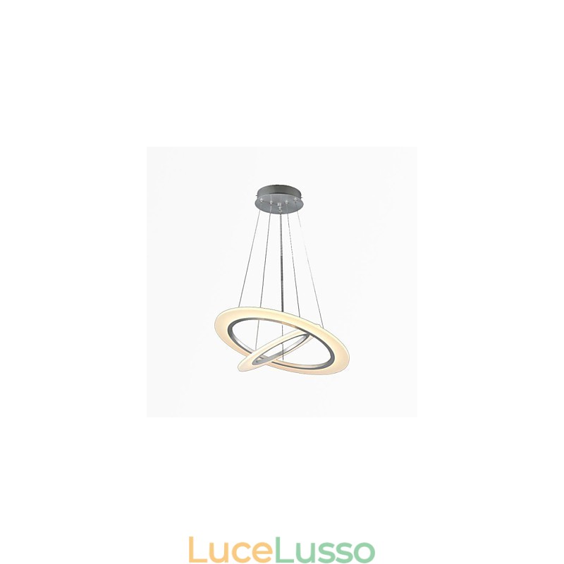 Lampadario a sospensione in acrilico, lampadario a sospensione, lampadario a sospensione con 2 anelli