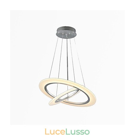 Lampadario a sospensione in acrilico, lampadario a sospensione, lampadario a sospensione con 2 anelli