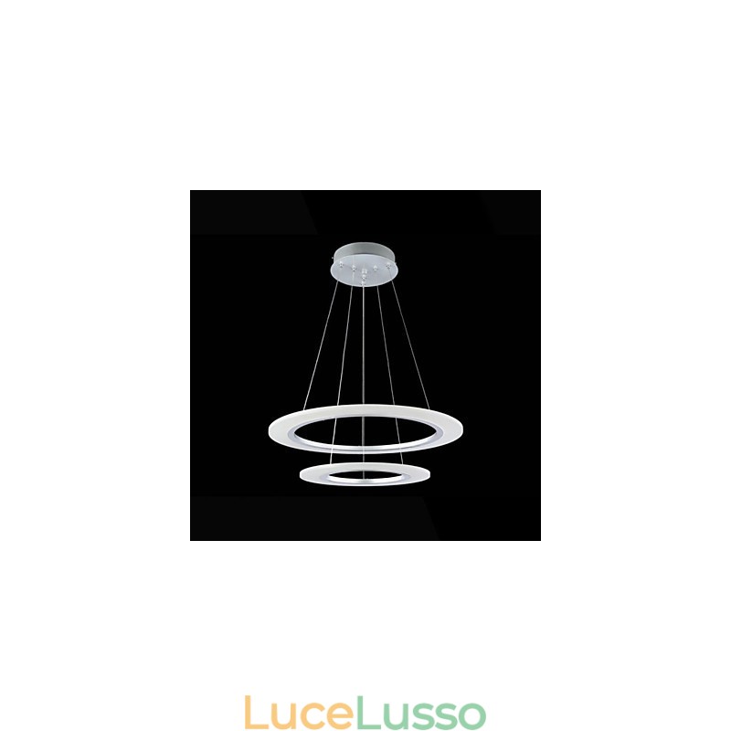 Lampadario a sospensione in acrilico, lampadario a sospensione, lampadario a sospensione con 2 anelli
