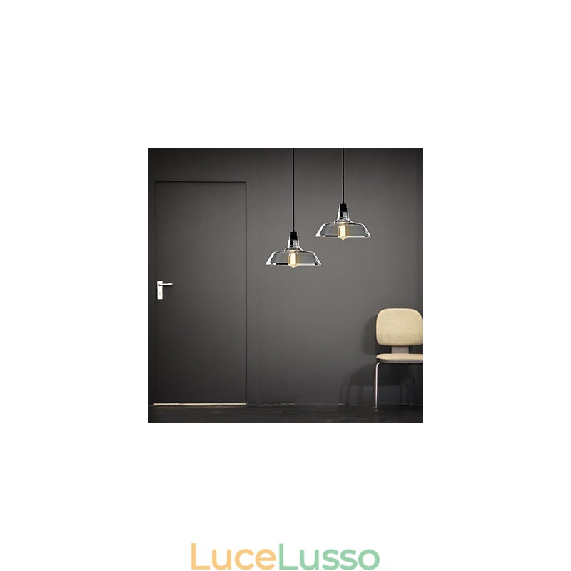 Lampada a sospensione elettrolitica vintage Garage