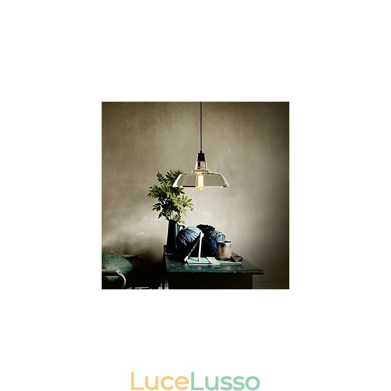 Lampada a sospensione elettrolitica vintage Garage