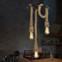 Lampada a sospensione in metallo elettroplaccato in stile mini retrò