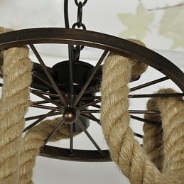 Lampada a sospensione in metallo elettroplaccato in stile mini retrò