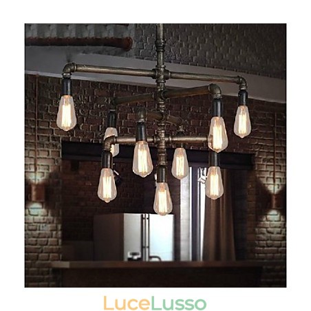 Lanterna tradizionale classica vintage retrò con pittura country, lampada a sospensione in metallo Lanterna tradizionale classica vintage retrò con pittura country, lampada a sospensione in metallo