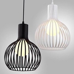 Lampadario a gabbia per uccelli in ferro battuto retrò americano