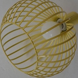 Lampadario a gabbia per uccelli in ferro battuto retrò americano