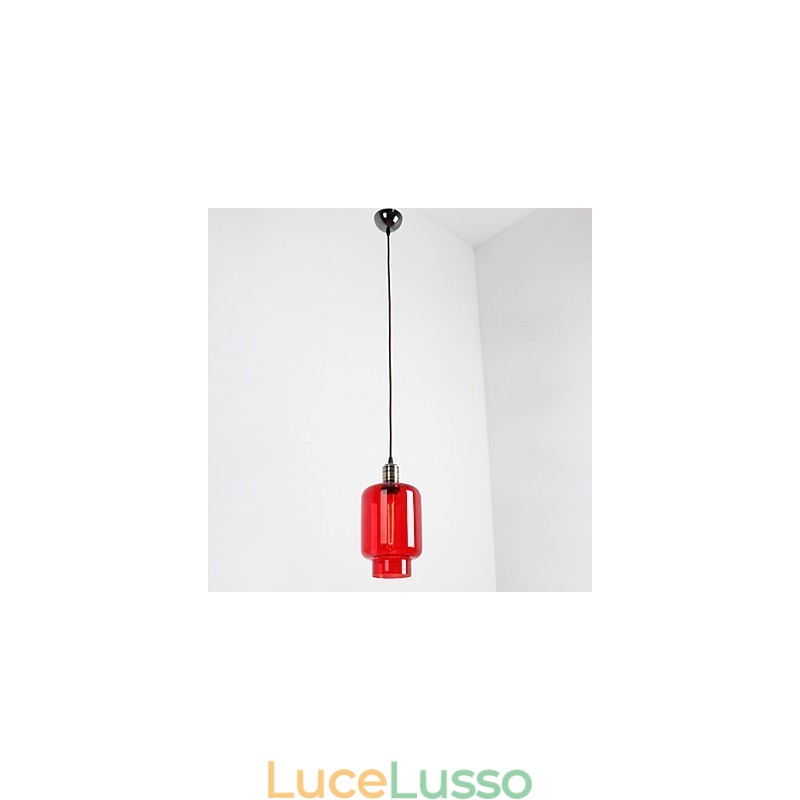 Lampada a sospensione moderna in vetro placcato a 1 luce
