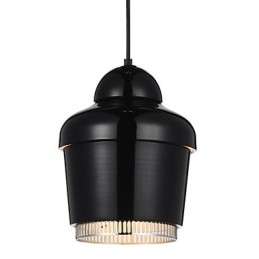 Lampada a sospensione 1 luce moderna semplicità oro cromo nero bianco acciaio al carbonio lampadario in metallo