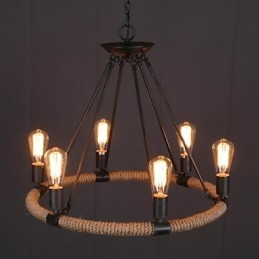 Lampada a sospensione in metallo dipinto in stile Country Mini