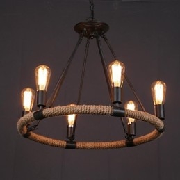 Lampada a sospensione in metallo dipinto in stile Country Mini