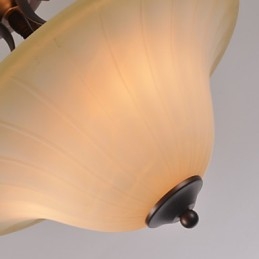 5 Mini lampadari in metallo con pittura in stile vintage