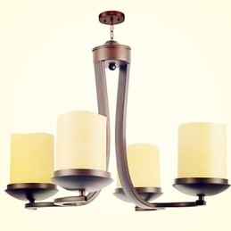 Lampadario in metallo dipinto in stile retrò classico tradizionale