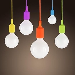 Mini pendente 1 luce moderno minimalista silicone colori caramella