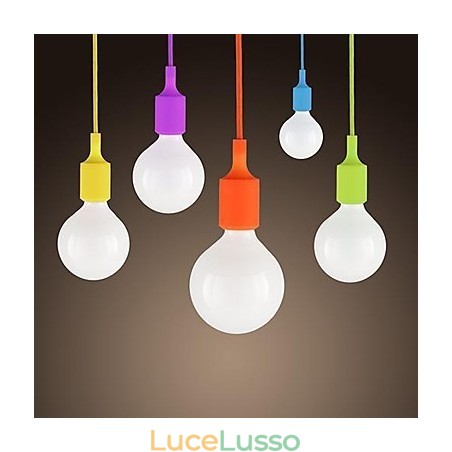 Mini pendente 1 luce moderno minimalista silicone colori caramella Mini pendente 1 luce moderno minimalista silicone colori caramella