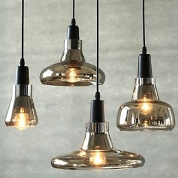 Lampadario in vetro con decorazione di moda ombra contemporanea e contratta