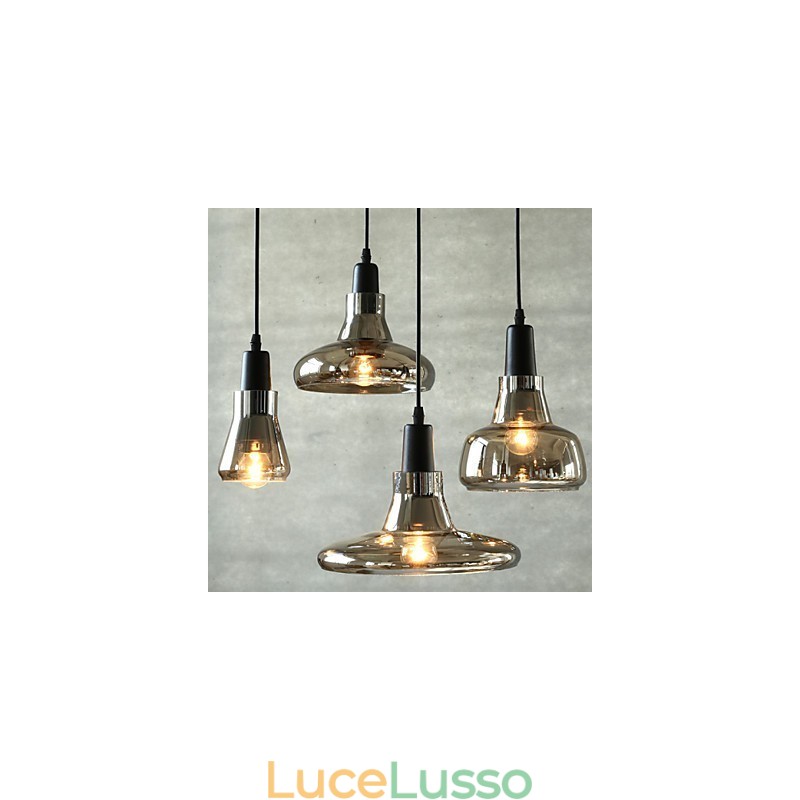 Lampadario in vetro con decorazione di moda ombra contemporanea e contratta