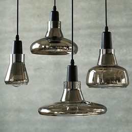 Lampadario in vetro con decorazione di moda ombra contemporanea e contratta