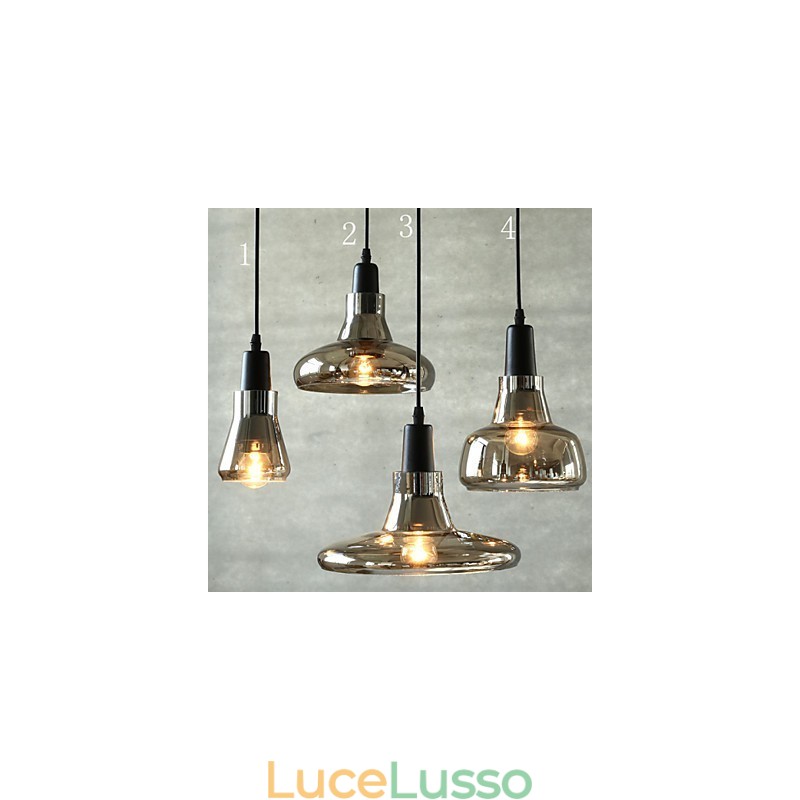 Lampadario in vetro con decorazione di moda ombra contemporanea e contratta