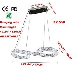 Modello Lampada a sospensione Lampade moderne in cristallo Illuminazione Lussuose lampade da soffitto