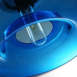 Lampada a sospensione Design moderno Vetro blu Lampadina inclusa