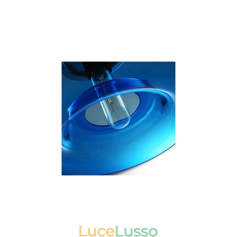 Lampada a sospensione Design moderno Vetro blu Lampadina inclusa