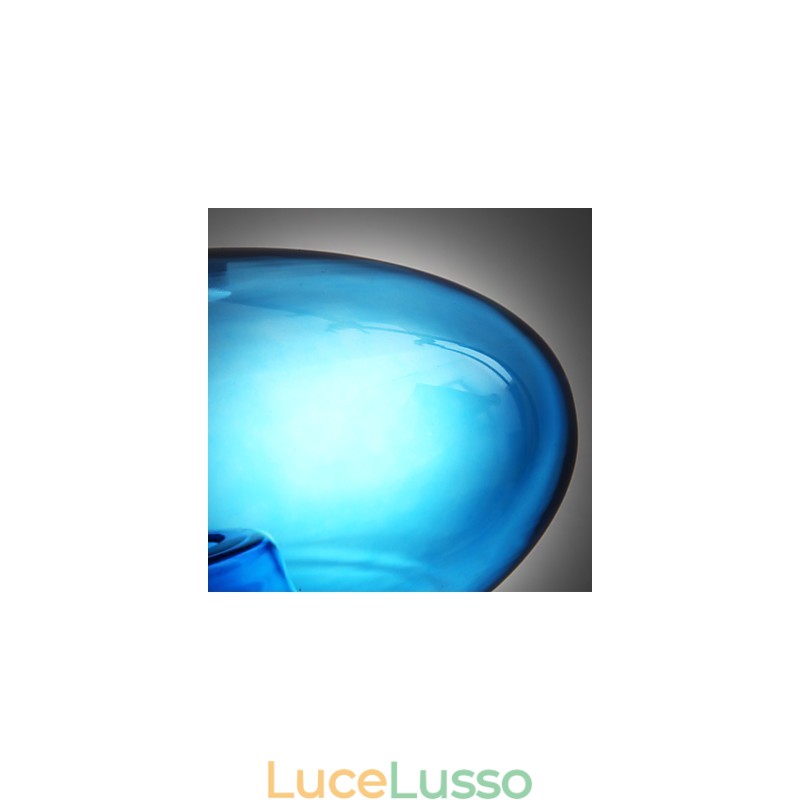 Lampada a sospensione Design moderno Vetro blu Lampadina inclusa