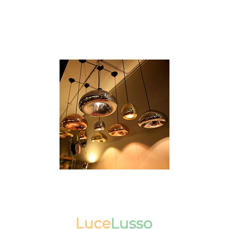 Lampada a sospensione in metallo con pittura contemporanea moderna