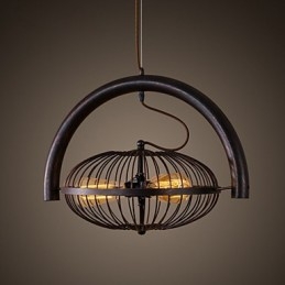 Ventilatore da soffitto in metallo classico retrò, lampade a sospensione semplici, lampada a sospensione da bar