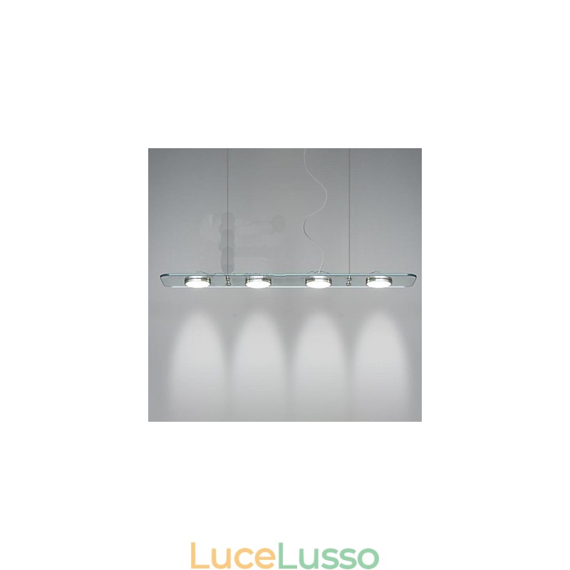 Lampada da scrivania per ristorante in vetro rettangolare