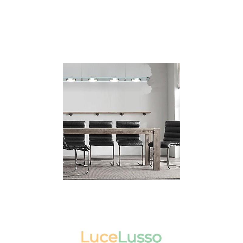 Lampada da scrivania per ristorante in vetro rettangolare