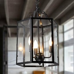 Lanterna retrò classica tradizionale vintage in stile country mini, dipinta in metallo, lampada da pranzo