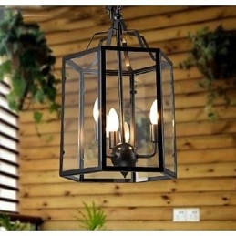 Lanterna retrò classica tradizionale vintage in stile country mini, dipinta in metallo, lampada da pranzo