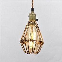 Lampadario in ferro con testa singola in stile country americano, stile vintage