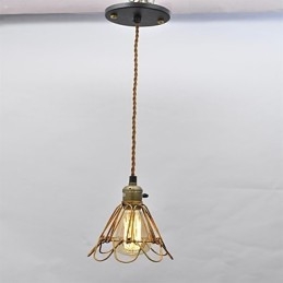 Lampadario in ferro con testa singola in stile country americano, stile vintage