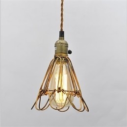 Lampadario in ferro con testa singola in stile country americano, stile vintage