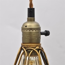 Lampadario in ferro con testa singola in stile country americano, stile vintage