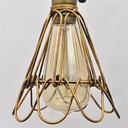 Lampadario in ferro con testa singola in stile country americano, stile vintage