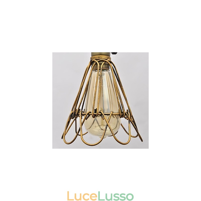 Lampadario in ferro con testa singola in stile country americano, stile vintage