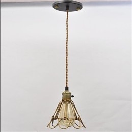 Lampadario in ferro con testa singola in stile country americano, stile vintage