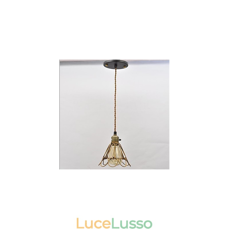 Lampadario in ferro con testa singola in stile country americano, stile vintage