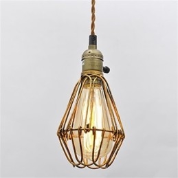 Lampadario in ferro con testa singola in stile country americano, stile vintage