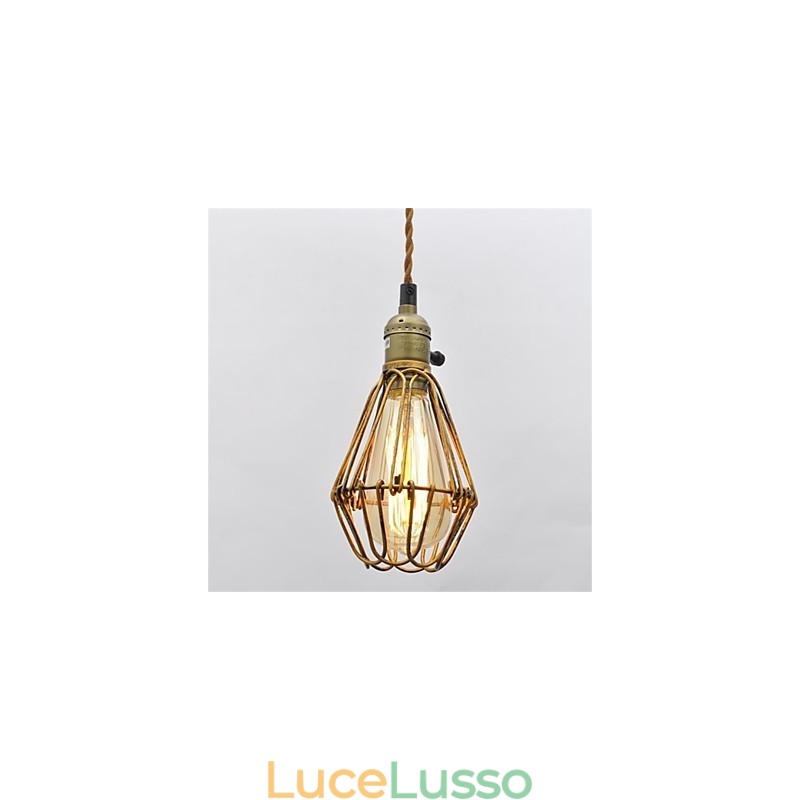 Lampadario in ferro con testa singola in stile country americano, stile vintage