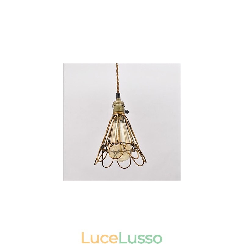 Lampadario in ferro con testa singola in stile country americano, stile vintage