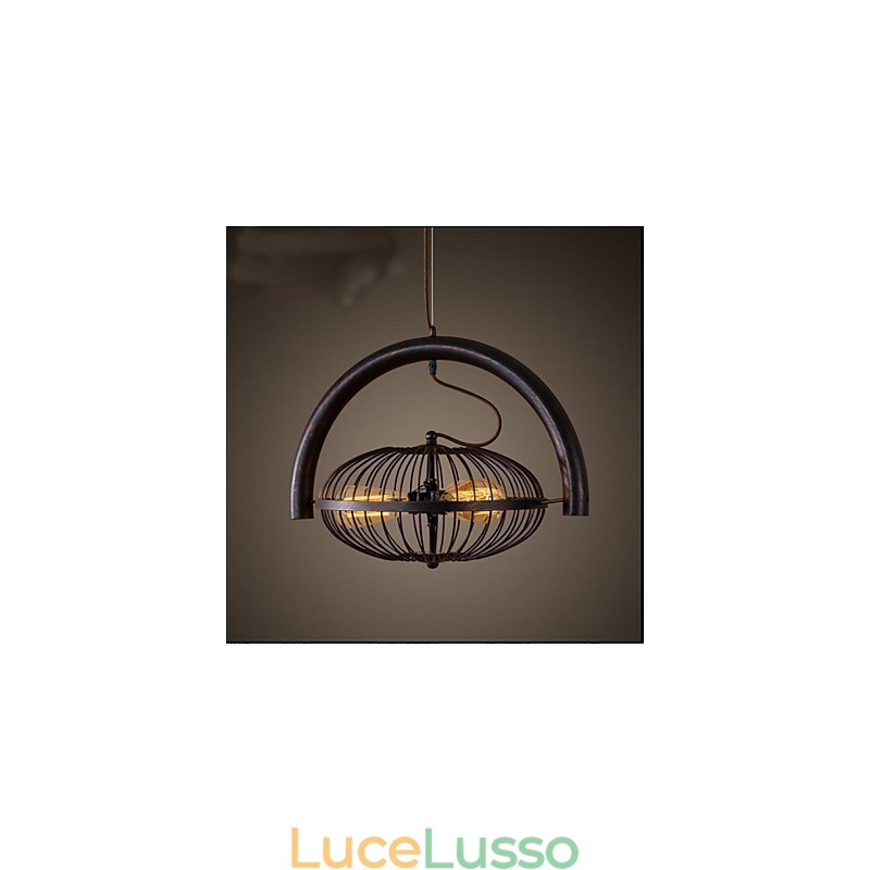 Lampada a sospensione con ventilatore a vento industriale retrò in stile americano