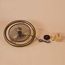 Lampada a sospensione con ventilatore a vento industriale retrò in stile americano