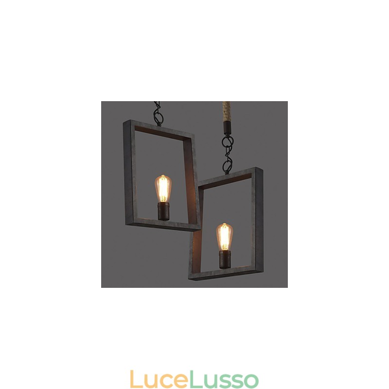Pendente Rustico Lodge Vintage Retro Pranzo Shopping Negozio Metallo