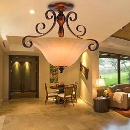 Lampada a sospensione in metallo dipinto in stile rustico Lodge Vintage Mini